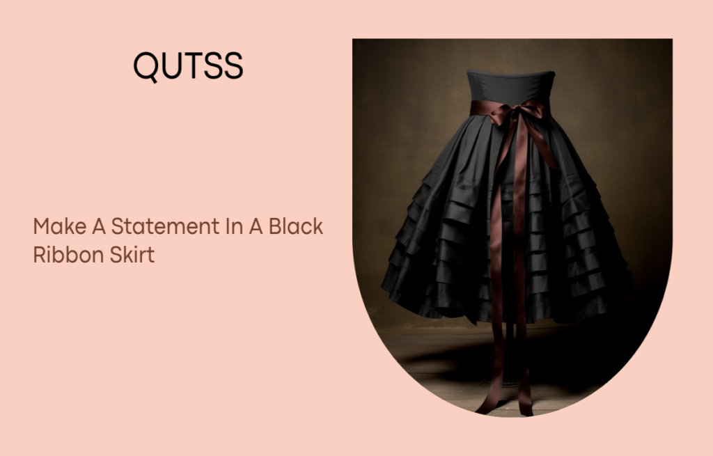 Make a Statement in a Black Ribbon Skirt